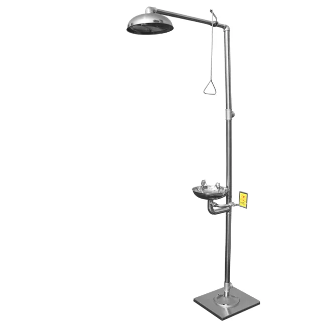 Безопасная аварийная мойка глаз и душ из нержавеющей стали