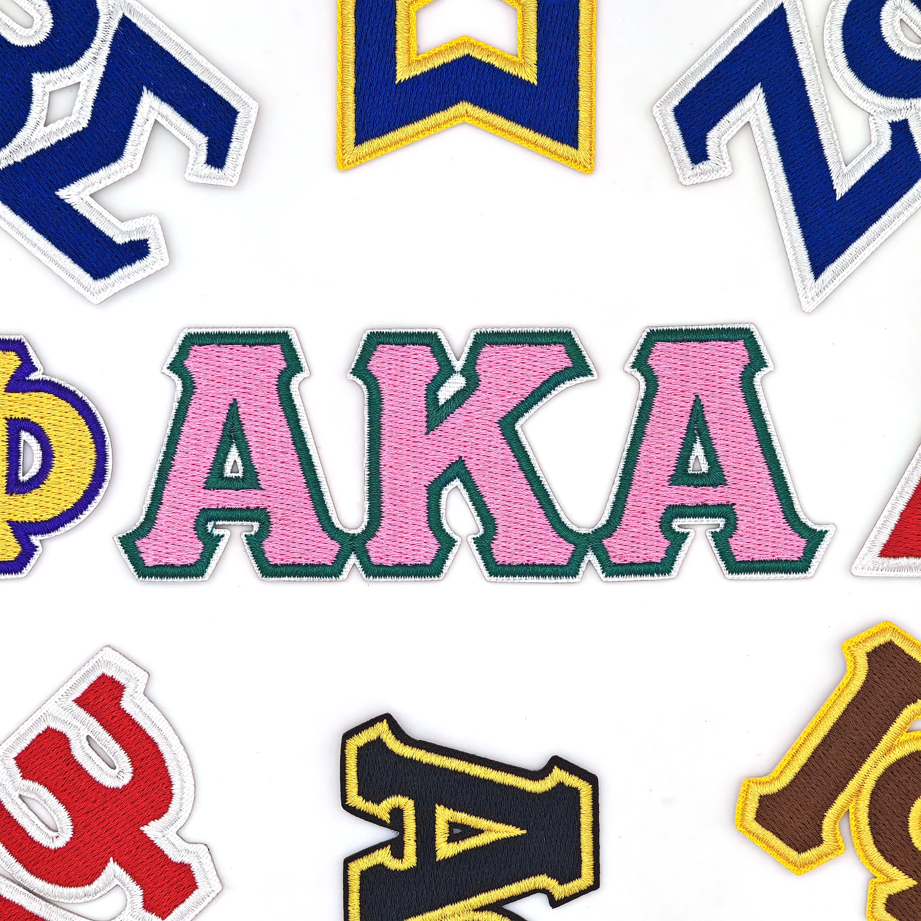 University Sorority Greek Letter Embroidery Iron On Patch Fraternity Sorority Patches