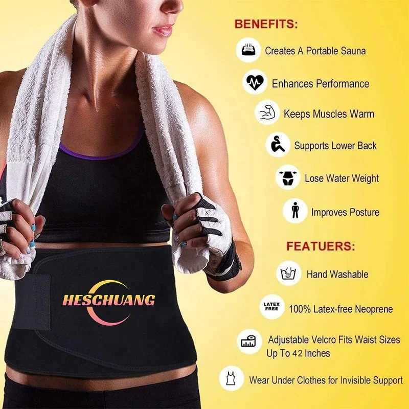 Sports Sweat Burst Waist Support Belt Shape Running Durable Waist Abdominal Fat Burning Training Belt Sauna Set Waist Trimmer