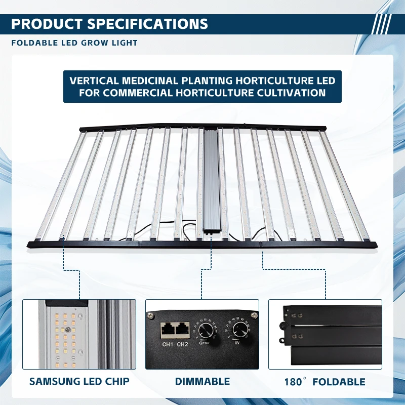 High Effciency 1300W 1500W LED Grow Light LM301H LM281B UV IR Full Spectrum Plant Grow Light for Vegetable Growing Lighting