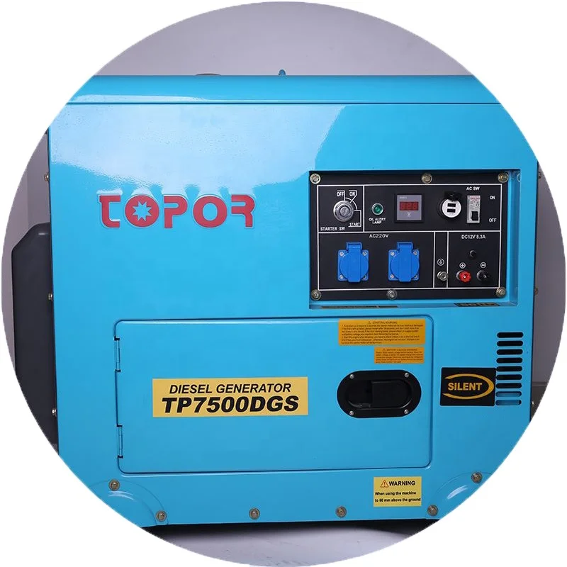 TP7500DGS 5500W-регулируемым приводом 50Гц 60Гц, 3 фазы типа небольшой комплект бесшумного дизель-генератора