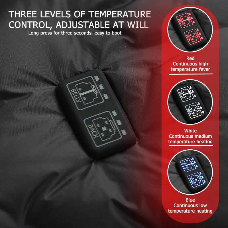 Factory Custom Design Electric Usb Rechargeable Battery Powered Heated Winter Jacket 11 Heated Zones Heated Vest for women man