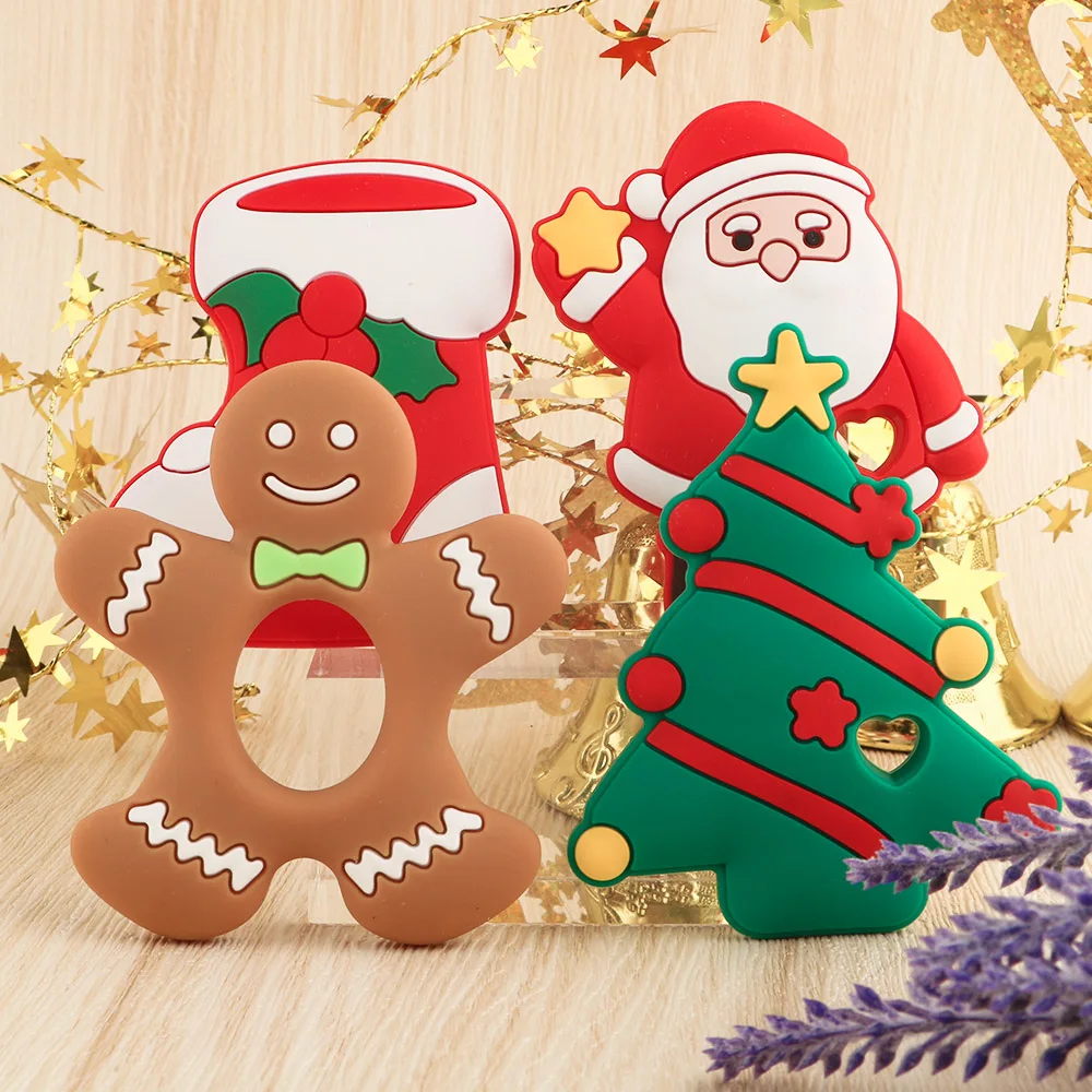 Kovict Wholesale Baby Teether Kit BPA Free Chew Teeth Toys Christmas Collection Toy Gift Baby Silicone Teether