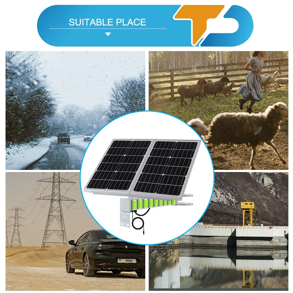 TecDeft Hot solar camera 4k sistema de energia solar off grid 50Ah Battery Kit 12V solar energy system mini for Hikvsion CCTV