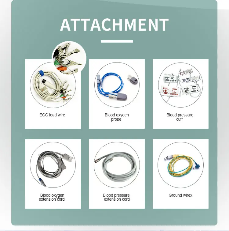 Yonker hospital animal vital sign dog pet ecg heart rate ultrasound machine portable multiparameter veterinary patient monitor