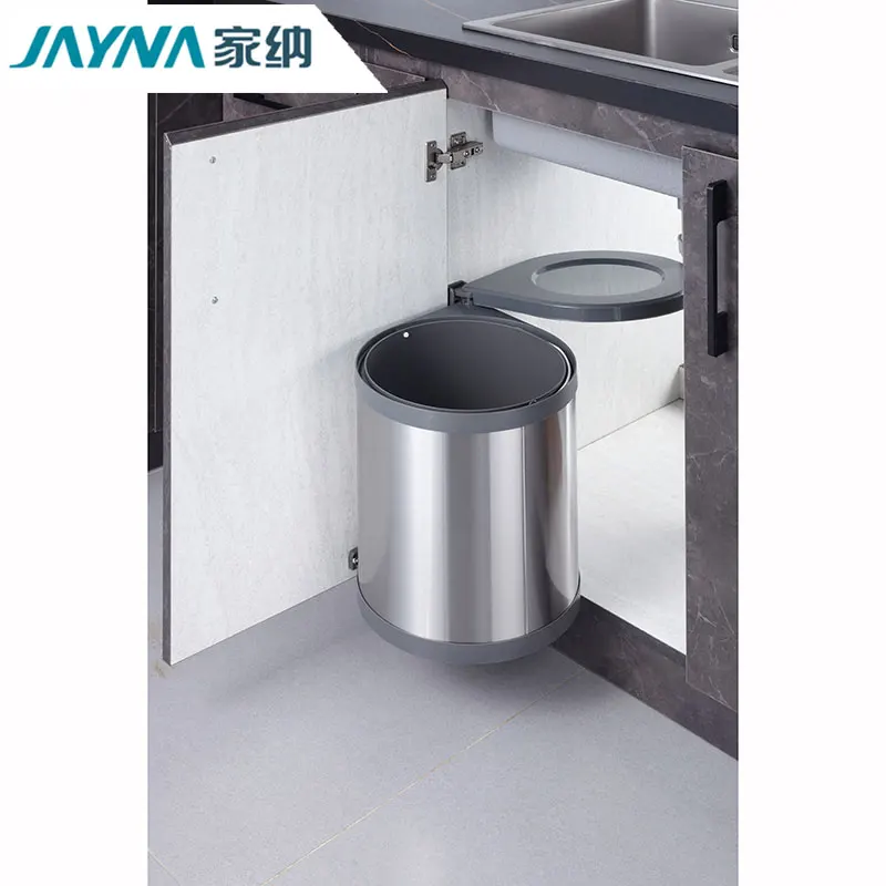 Rotate Waste Bin Trash Garbage Home Round,rolling Cover Grey Plastic Kitchen Custom Top China Type Customized Logo Acceptable
