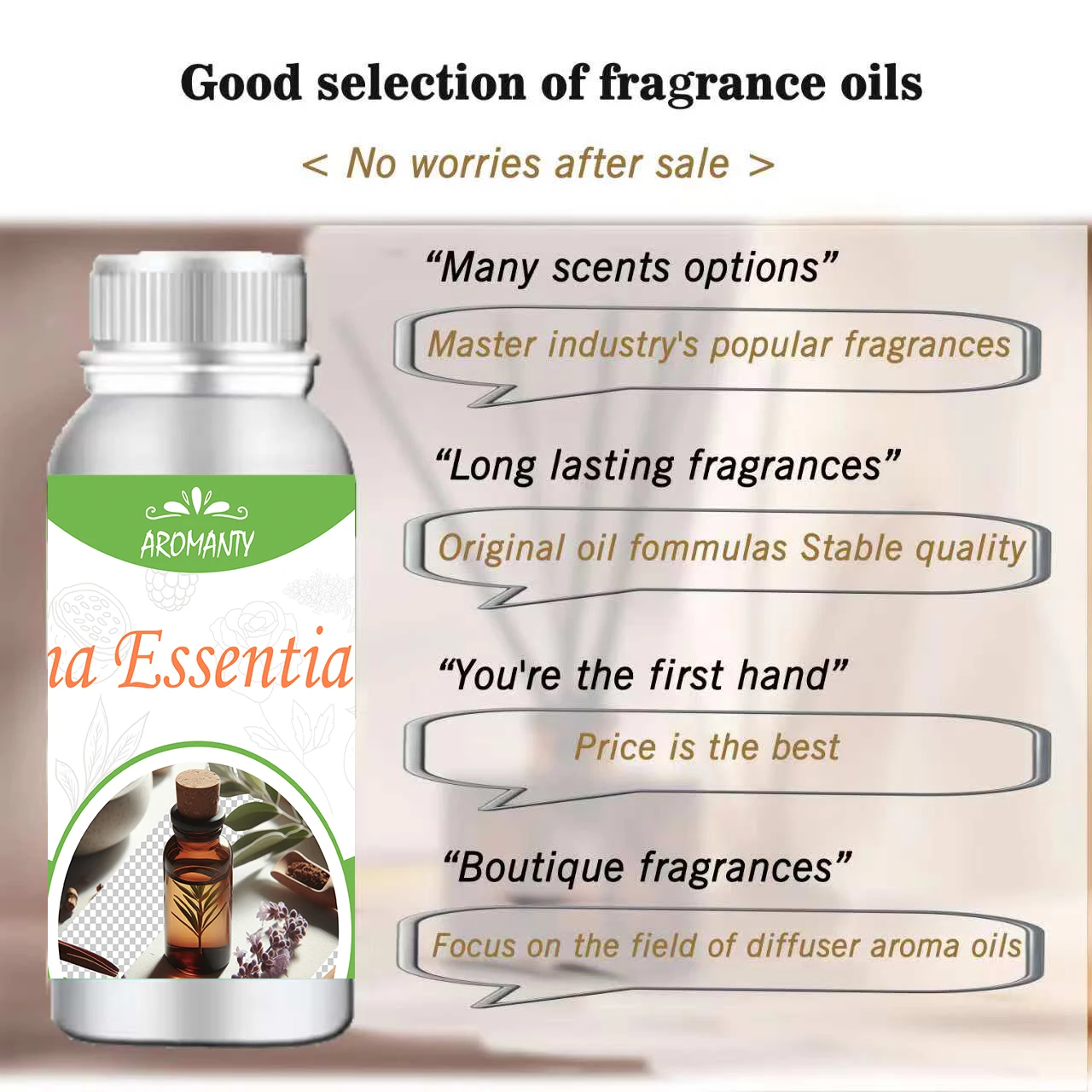 High Concentration Air Freshener Hotel Type Perfume  Fragrance Oils Customizable  Aroma Oil Fragrance Fragrance Oil for Diffuser