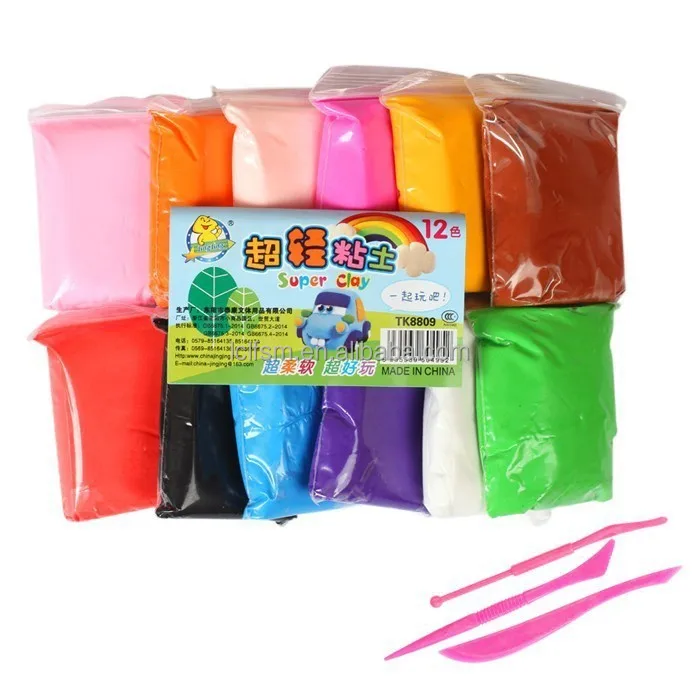 Slime charms wholesale Endlessly Reusable Kids Modeling Clay Non Toxic Rainbow Color Play Dough Block for Creative Fun For Child