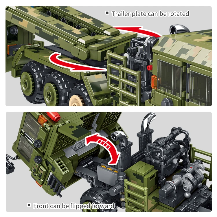 HUAHUI 688003 99A Танк перевозка 2901 шт. блоков военный развивающий Творческий игрушечный кирпич наборы