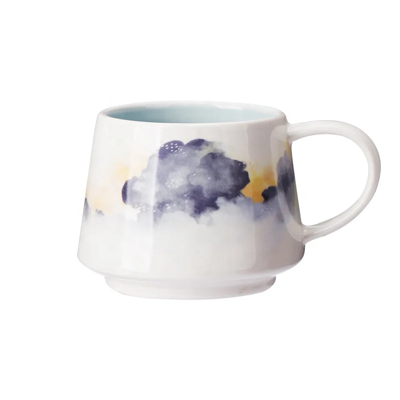 Whole sale high quality customized 360ml ceramic coffee tea cup porcelain mug