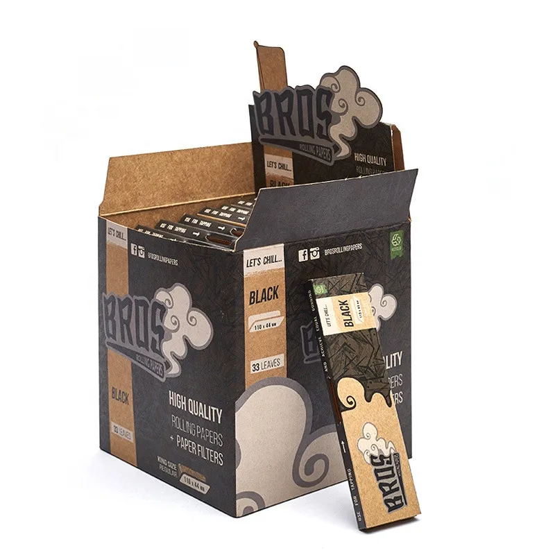 
rolling paper smoking custom design natural gum king size rice paper 