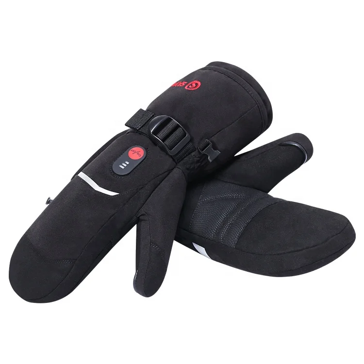 Outdoor Winter Waterproof Windproof Breathable Warming Thermal Rechargeable Battery Touchscreen Downhill Skiing Heated Gloves
