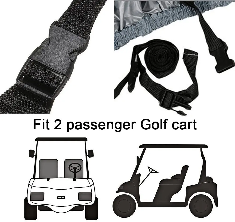 Golf Cart Cover Waterproof Fits EZ GO Club Car Cover Waterproof Dustproof  UV Resistant