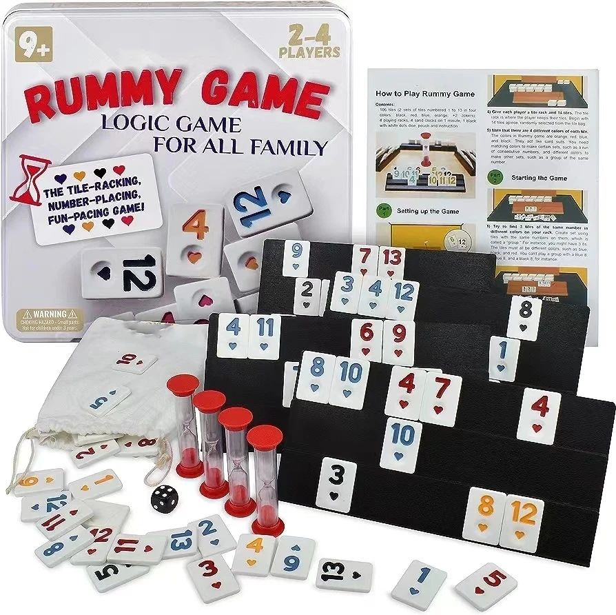 Custom 106 Personalized Rummy Tiles Game Travel Size in a box
