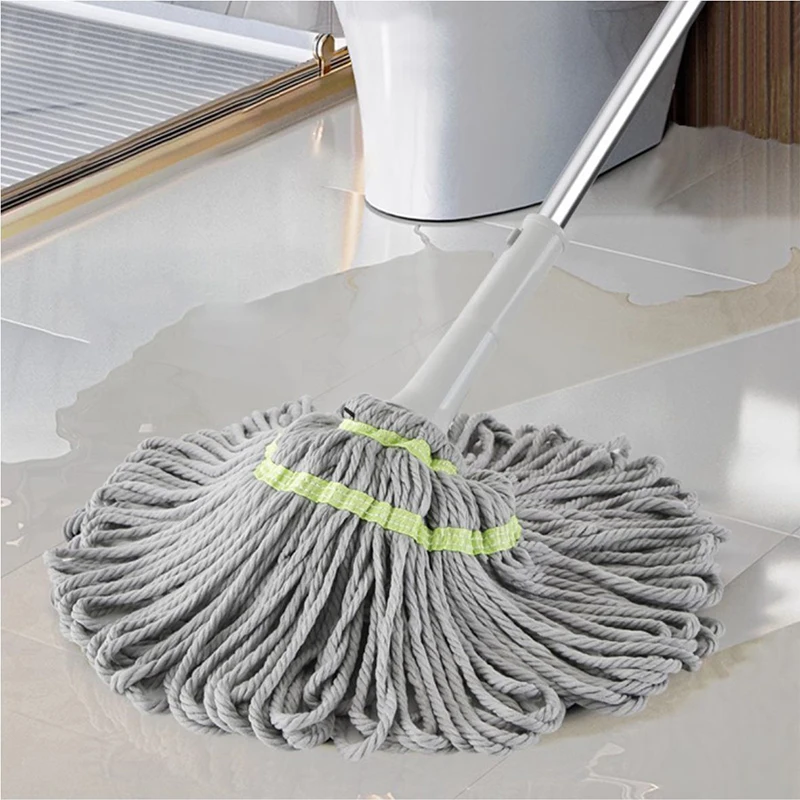 Household Rotatable Microfiber Cotton Mop Long Handle Self-Twisting Washable Water Dust Mop