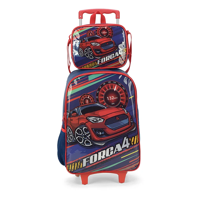 Portable Convenient Premium Cartoon Kids Travel School Trolley Bags