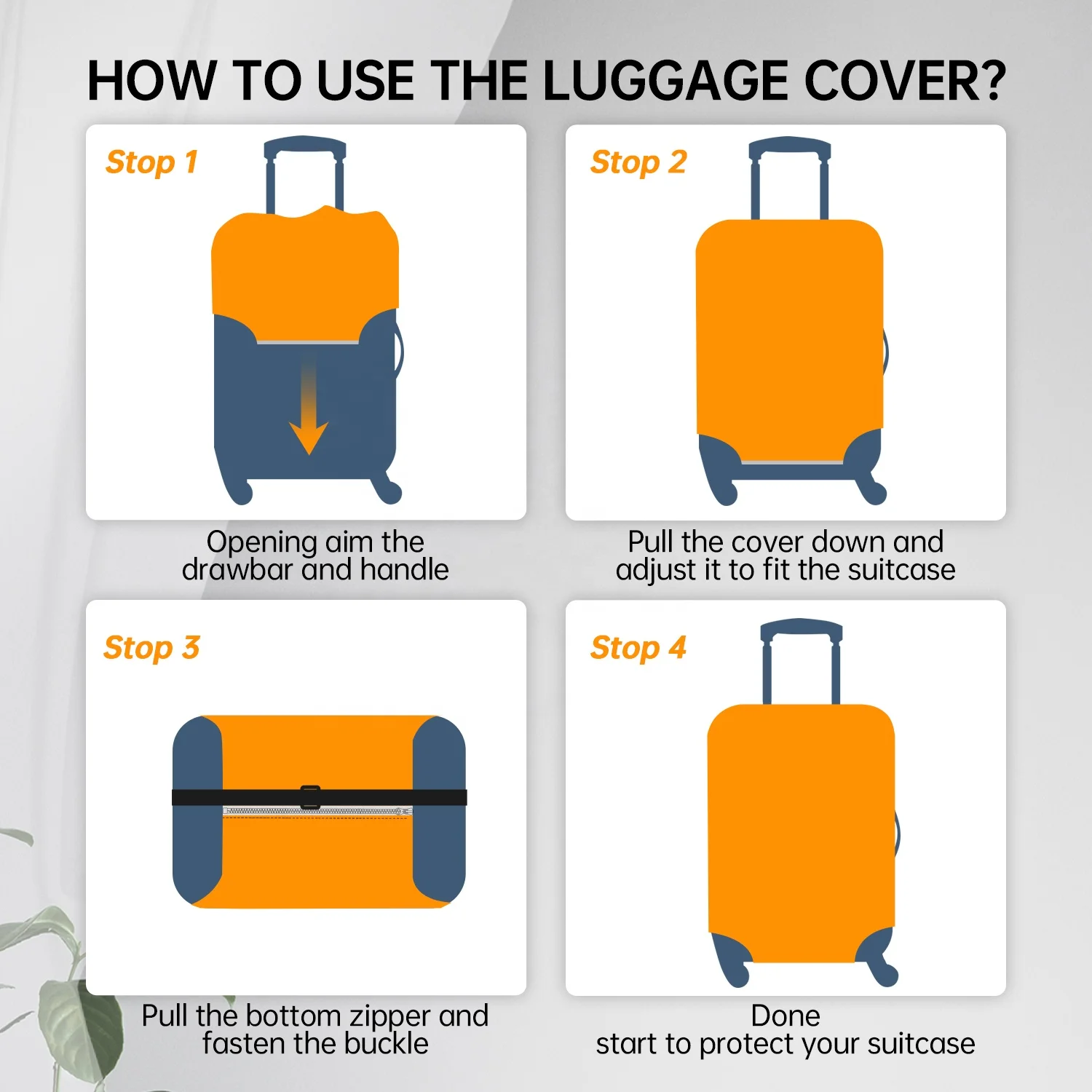 Personalized Sublimation Blank Luggage Cover Custom Polyester Suitcase Cover Spandex Luggage Bag Protective Print Covers