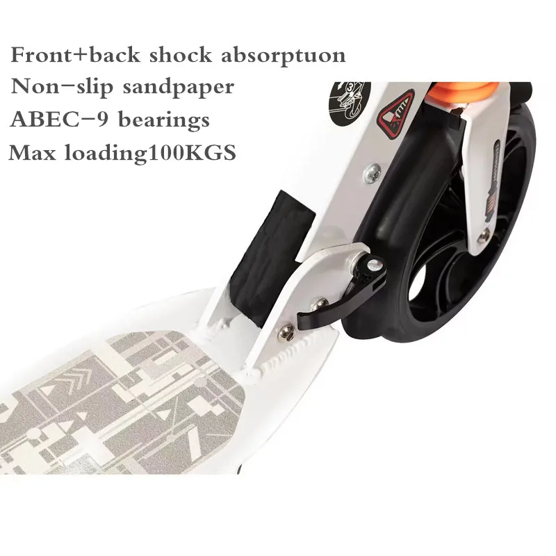 2024 hot selling 200mm adult kids kick foot scooter with handbrake high quality competitive price adult kick scooters