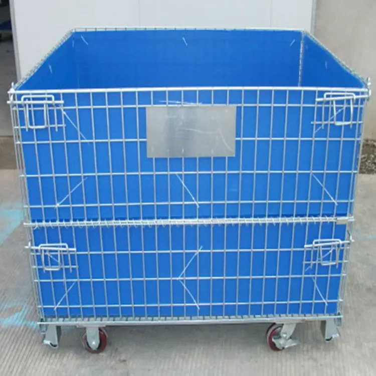 Euro Wire Mesh Storage Pallet Reptile Cage Used Shipping Logistic With Plastic  Bezel