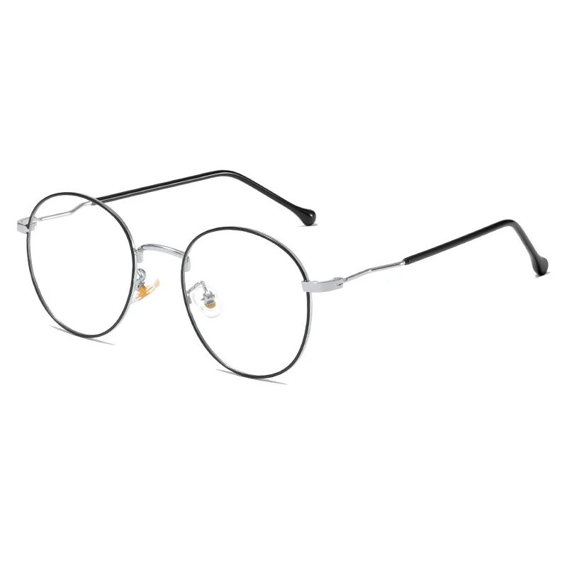 Cheap Wholesale Round Metal Myopia Optical Frame Blue Light Blocking Photochromic Eyeglasses Frames