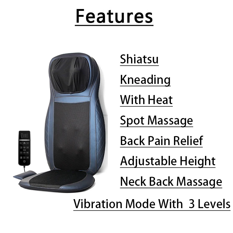 Air Pressure Rolling Back Shiatsu Seat Vibration Car Home Portable Seat 3d Massage Cushion