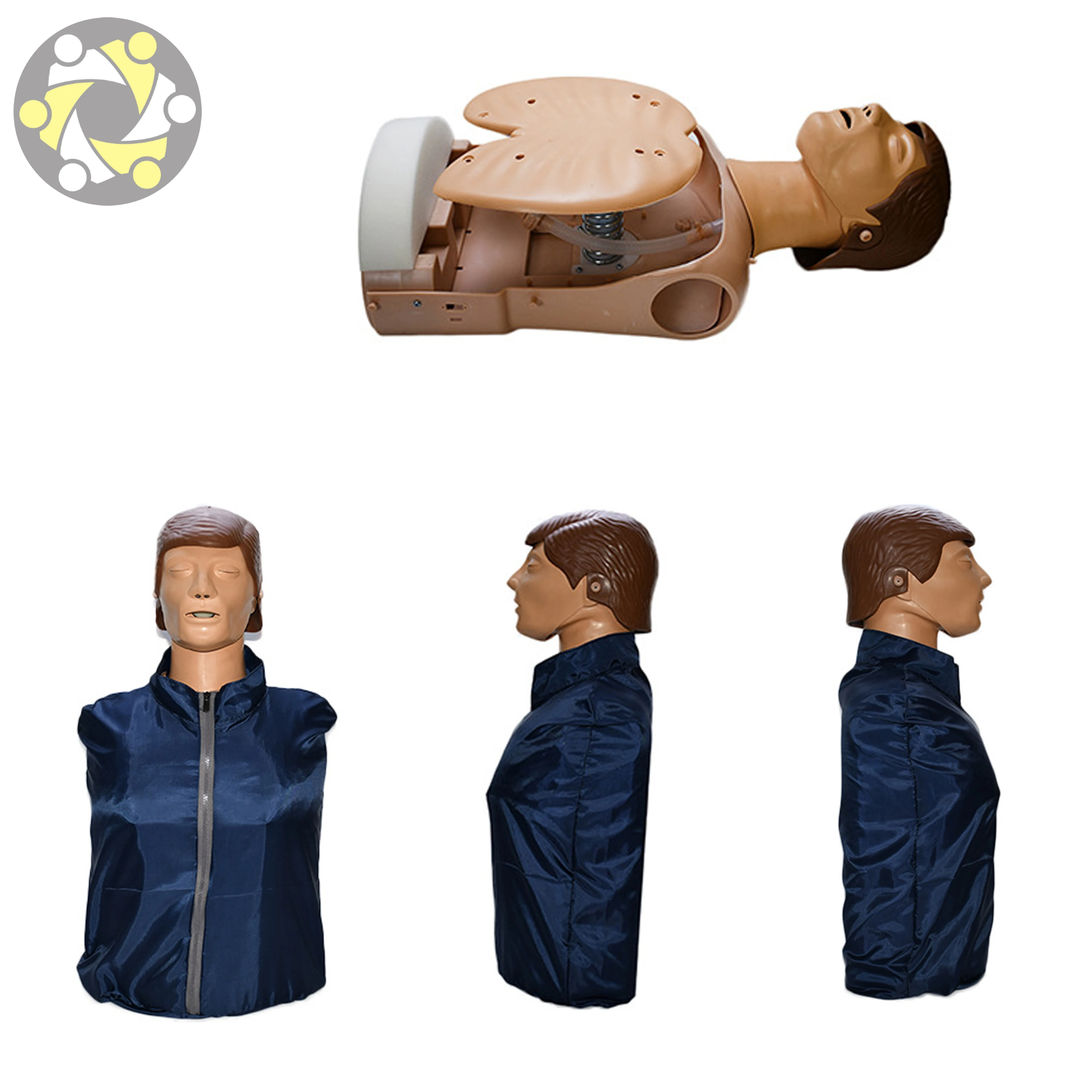 Medical Science Factory Price Half Body CPR Training Manikin Model CPR Training Combination Simulator Plastic First Aid Manikin
