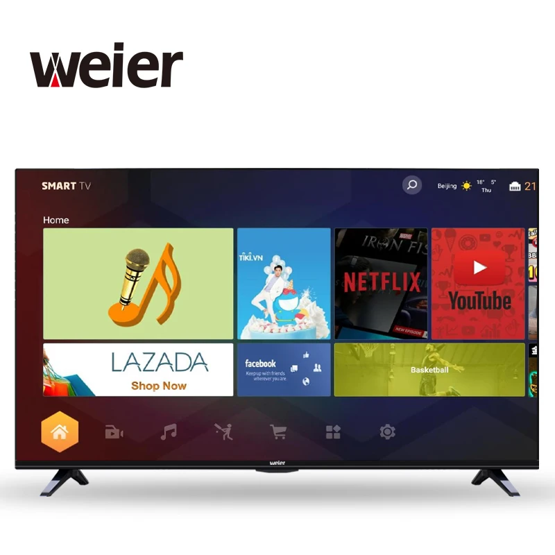 On Line Spring Festival Ultra smart led tv 32 inch frameless tv television screen