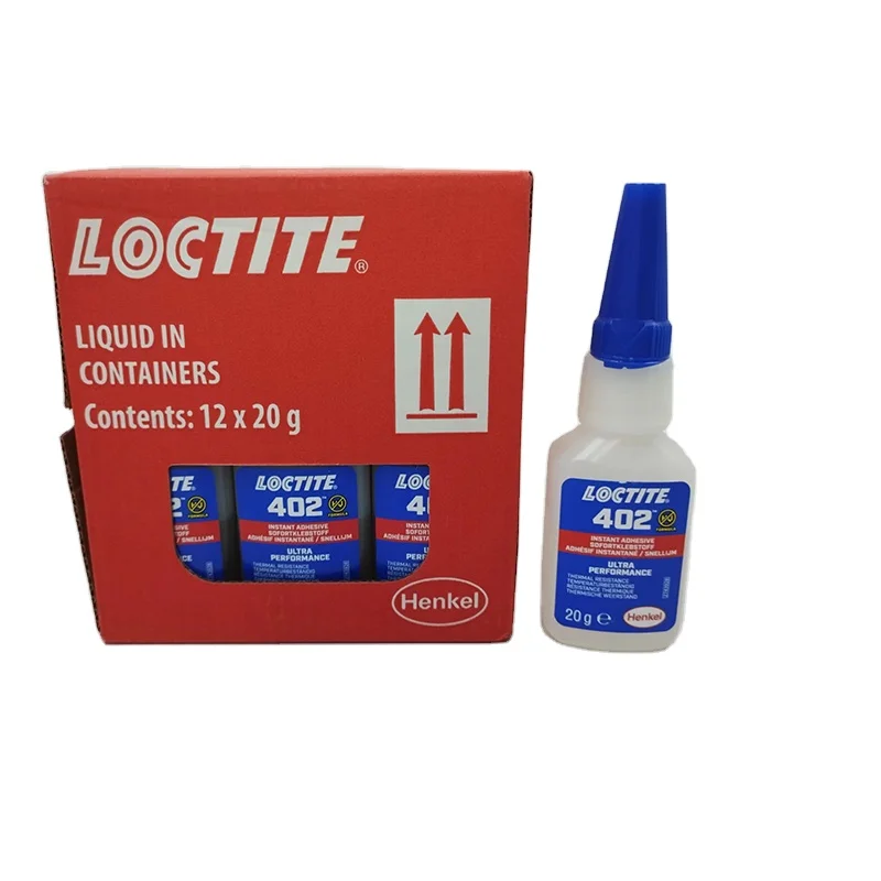 original loctite 402 20g  high temperature resistance super glue for many kinds of materials