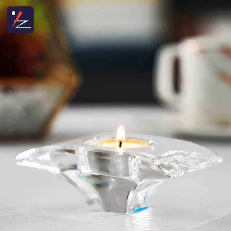 New crystal glass ball wax tealight aluminum candle holder