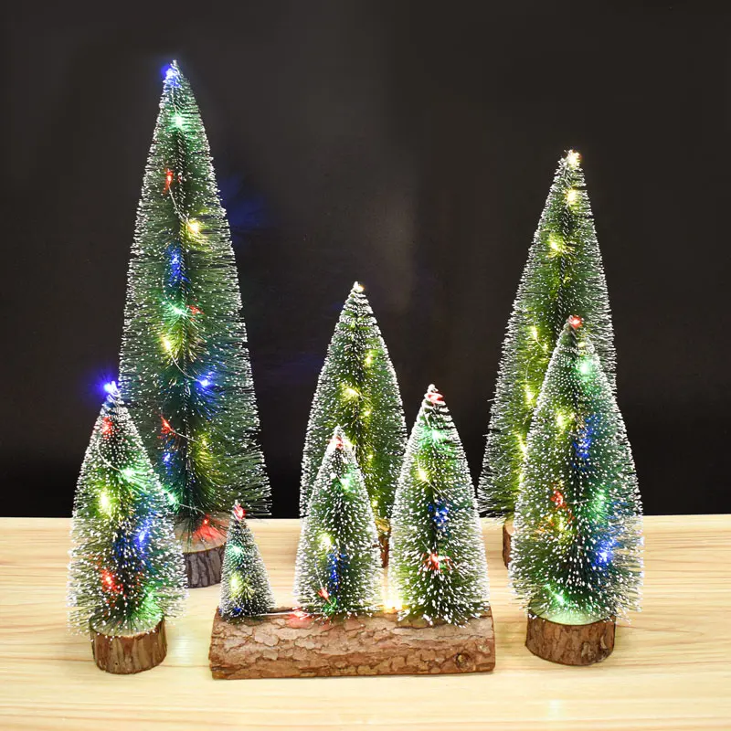 Wholesale mini Christmas tree accessories ornaments Artificial Christmas tree LED home Christmas Tree decoration