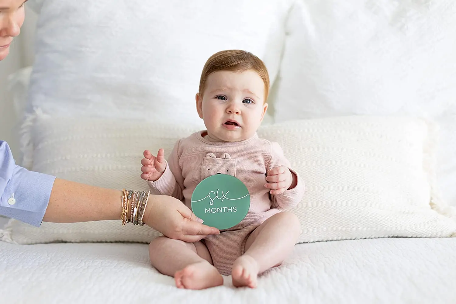 Custom Acrylic Monthly Milestone Photo Cards Baby First Year Photo Prop Discs Pregnancy Journey Milestone Markers