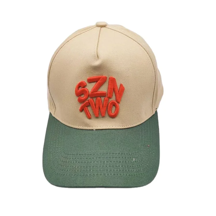 custom 5 panel 3D puff embroidery logo snapback hat and cap