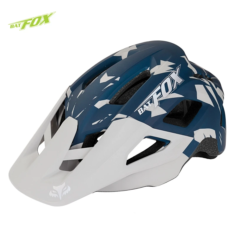 BATFOX Lightweight Adult MTB Road Bicycle Riding Safety Equipment CE CPSC Certified Bike Cycle Helmet with Visor MTB helmet