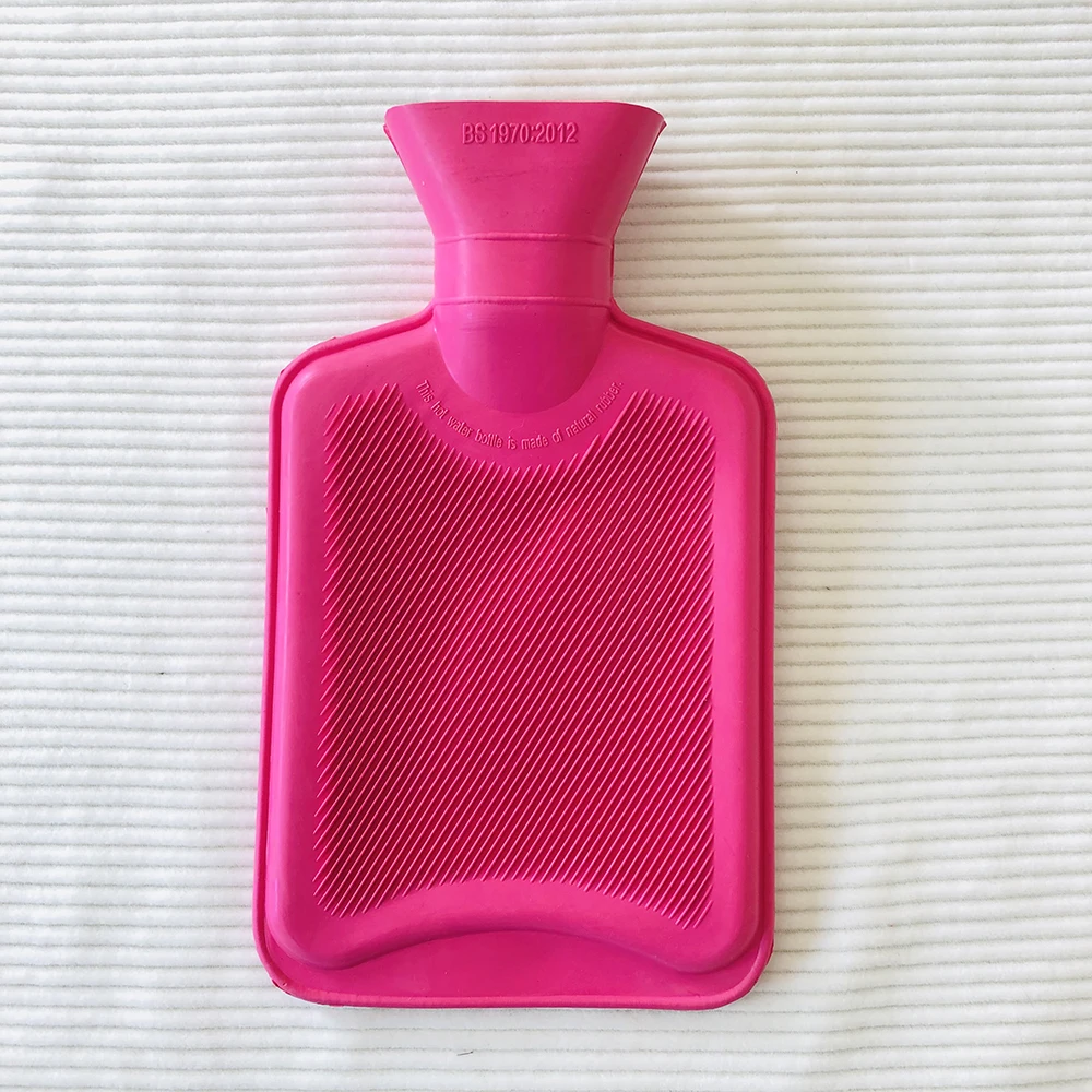rubber hot water bottle silicone with fleece cover