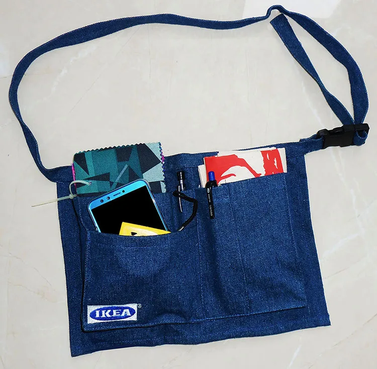 Denim Waist Apron with Pockets