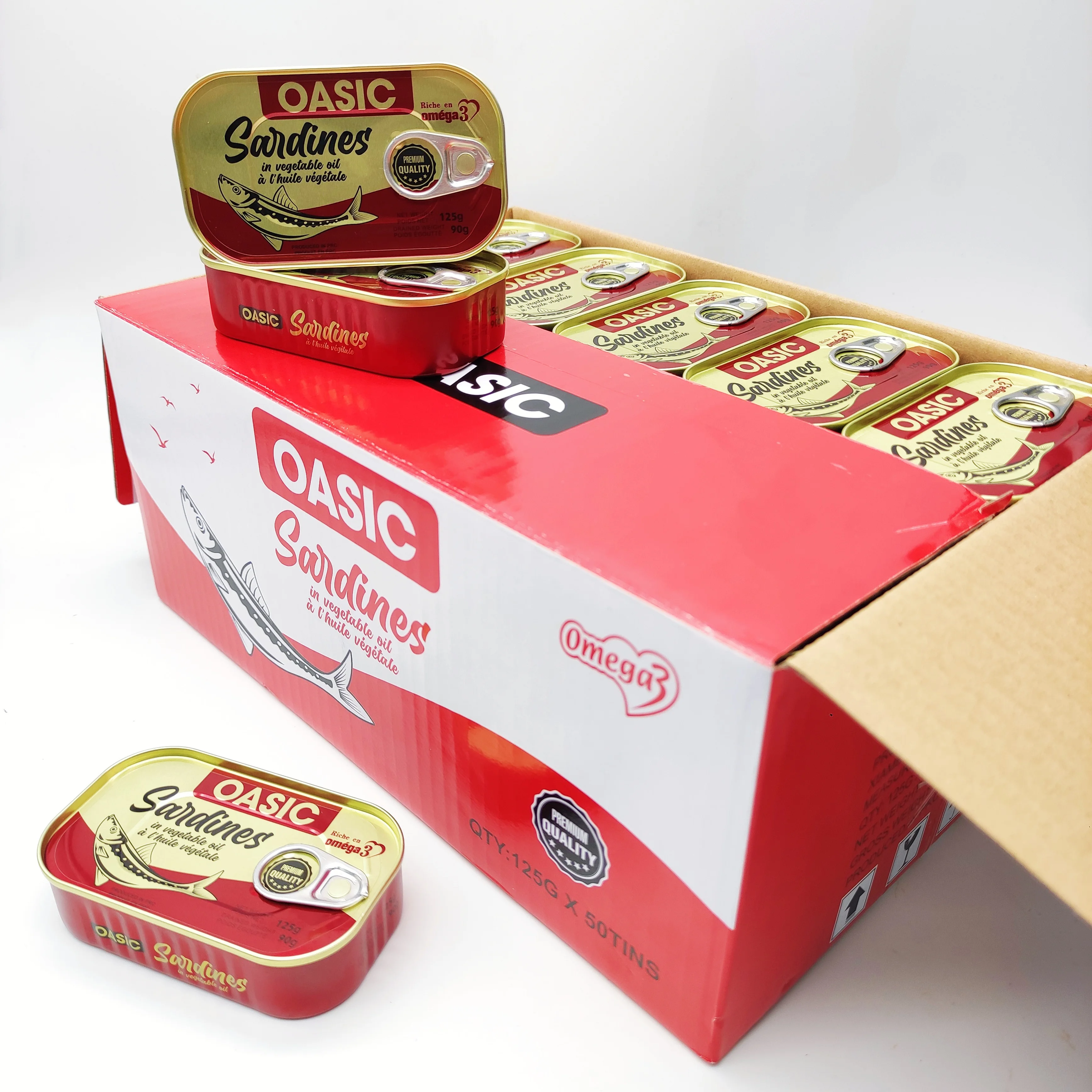 Factory Hot Sale 125g Canned Fish Canned Sardine with Lower Price