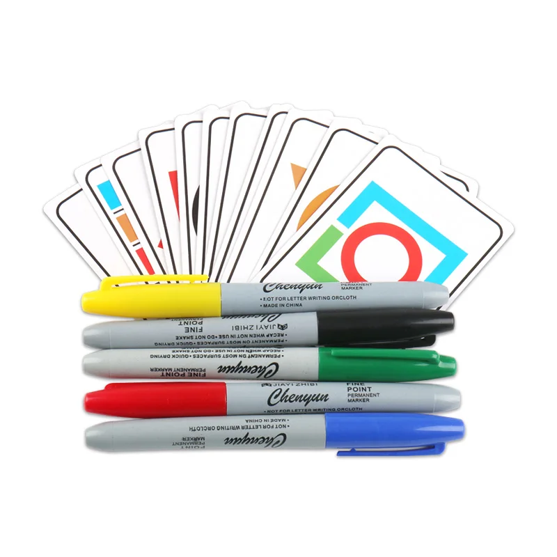 Magic Easy Learn Elementary School Simple Magic Tricks Telepathic Prophecy Props Brain Plunder with Color Pens