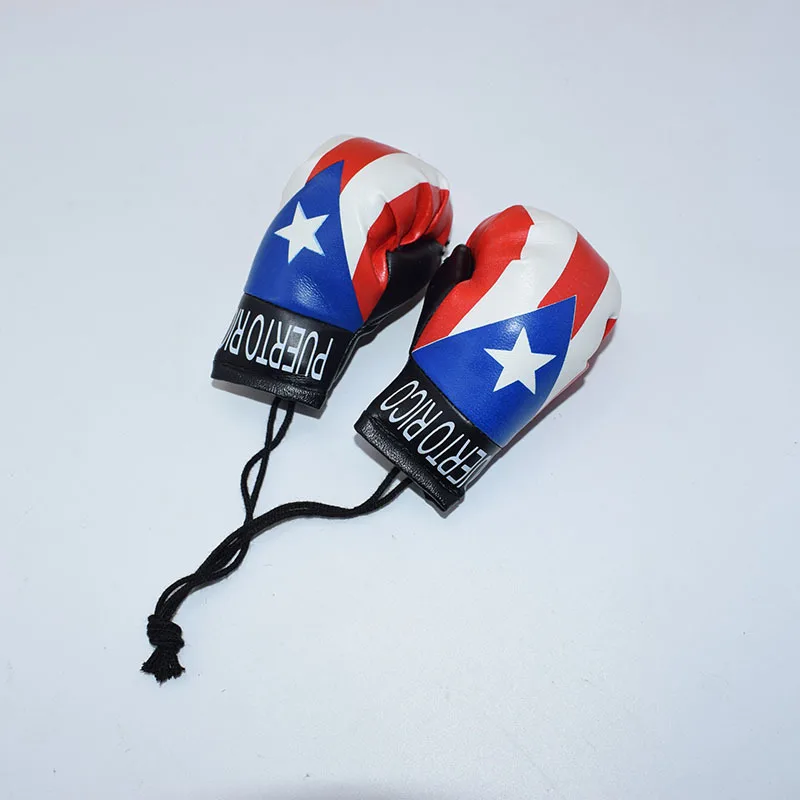 Boxing Gloves Simulation Pendant Car Bag Glove Pendant Large 10cm Flag Gloves Key Chain Accessories