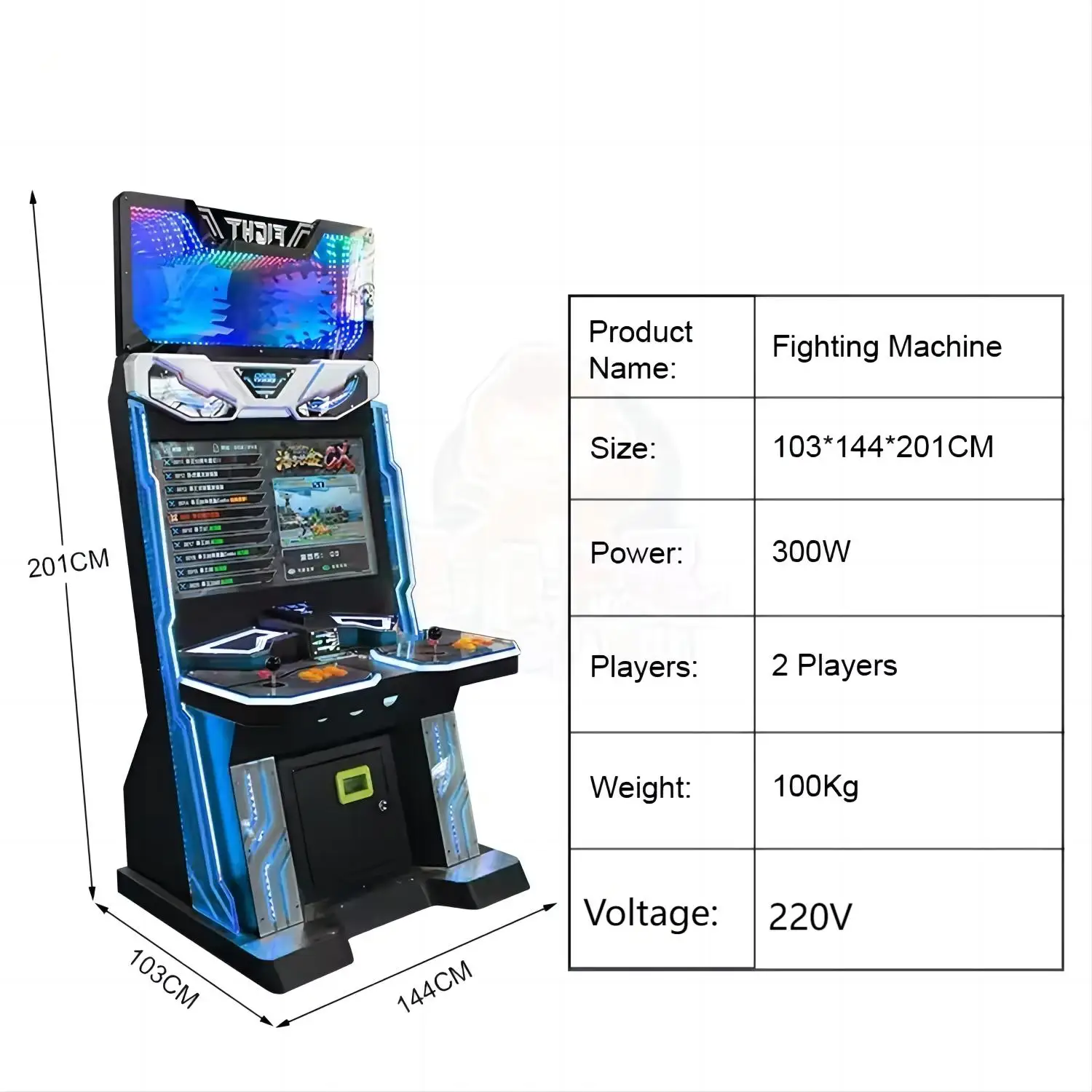 Classic Retro Combat Game Machine Coin Operated Console Button Fighting Game Machine For Walking Street