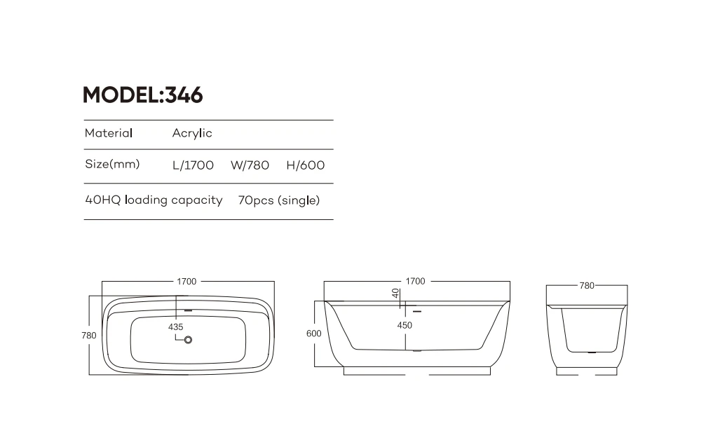 Striped design V- Groove Fluted Freestanding Black Surface Bathtub Acrylic free Standing bath tub