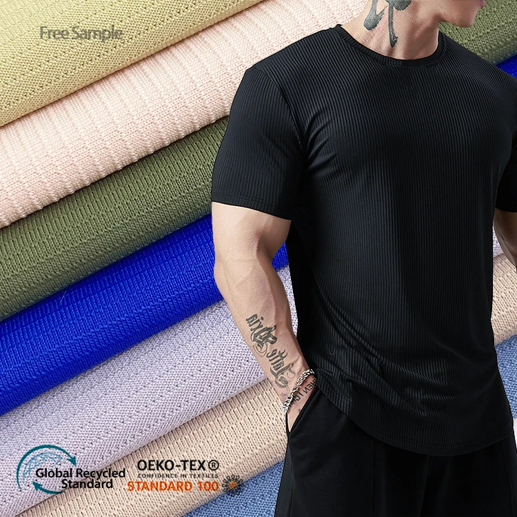 87% Nylon 13% Spandex Breathable Sports Champion Basketball Jersey Soccer Jacquard Fabric For T-shirt
