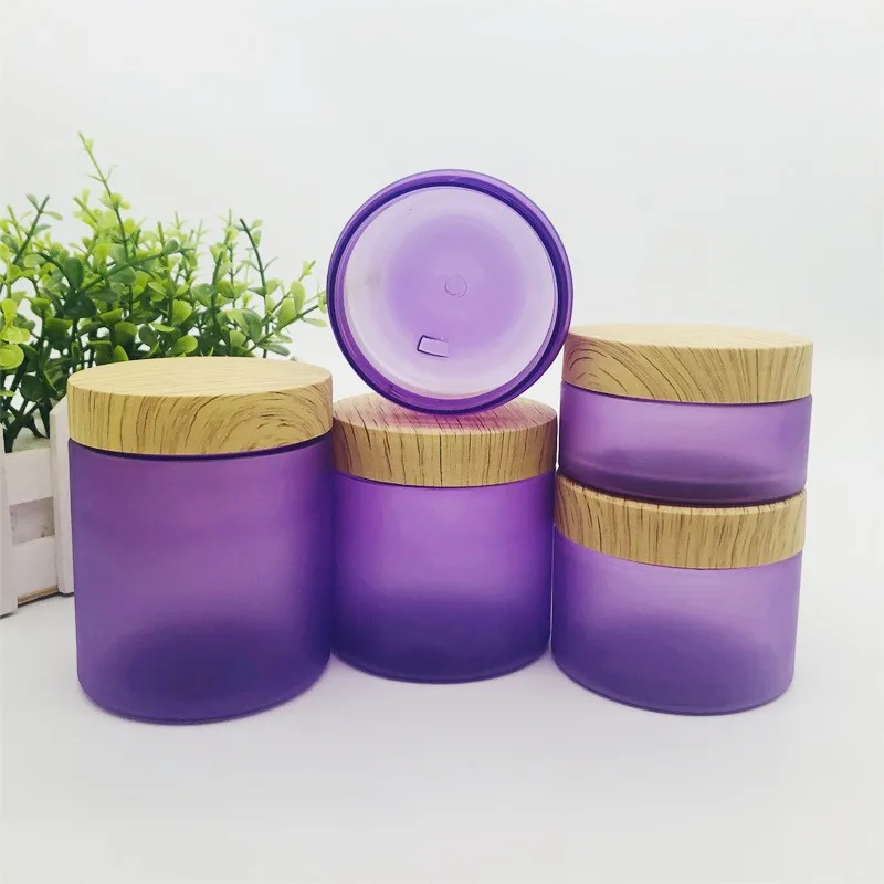 50 мл 100 150 200 многоразового использования двухслойный контейнер для масла тела домашних животных с широким горлышком г банки фиолетового крема пластиковая банка ухода за кожей