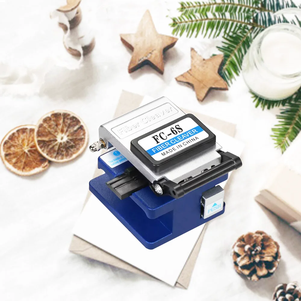 FTTH Fiber Optic Tool Kit with Fiber Cleaver -70~+10dBm Optical Power Meter Wire Stripping Pliers Visual Fault Locator 5MW