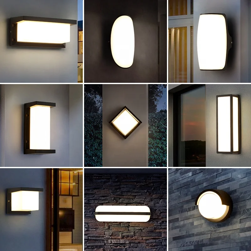 Оптовая продажа с завода, настенный светодиодный светильник с поверхностным креплением IP65, водонепроницаемый, алюминиевый, акриловый, наружный, внутренний