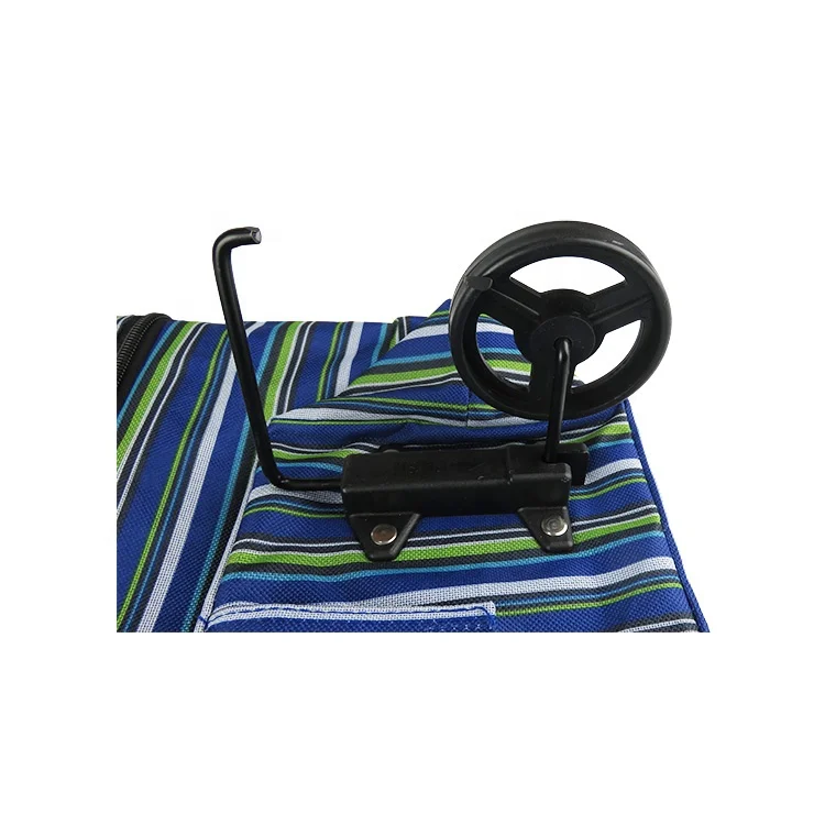 OEM/ODM Grocery Tote Zipper Reusable Foldable Wheels Shopping Bag Trolley For Supermarket