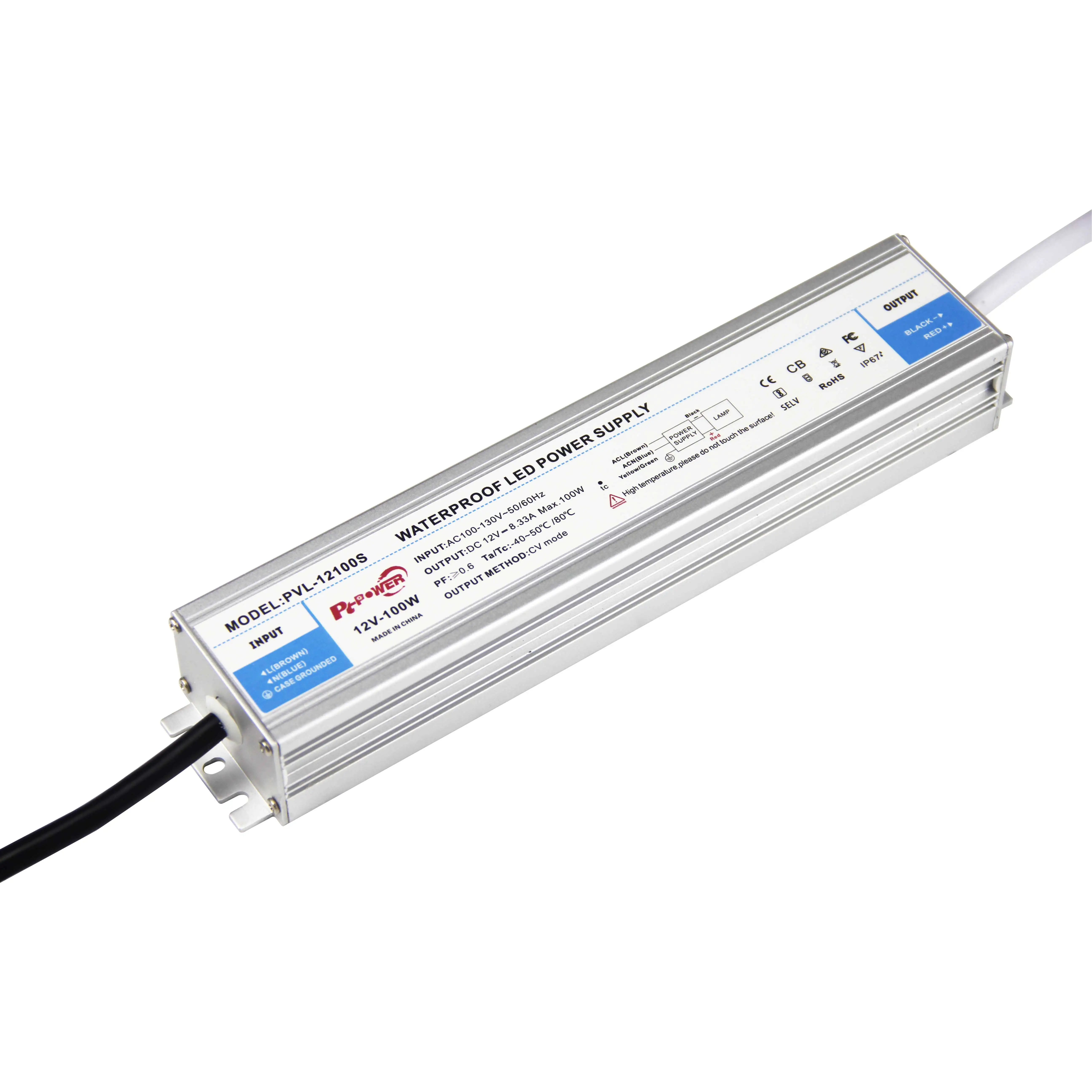 ЭМС светодиоидное питание питания 12V 100W AC100-130V постоянное напряжение светодиодные драйверы блок