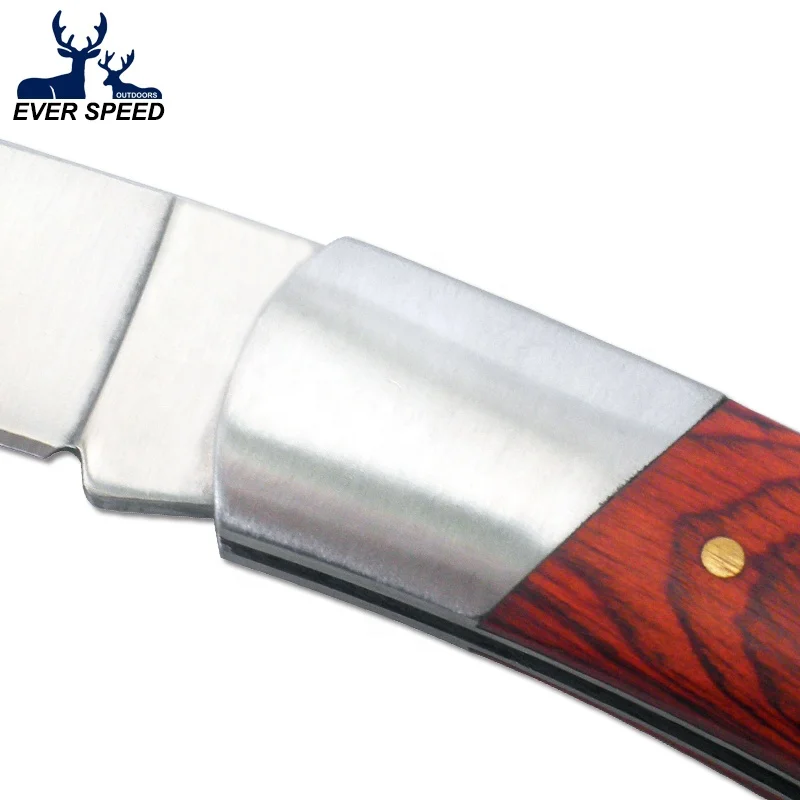 Promotional rosewood hand camping lock tactical knife survival tool