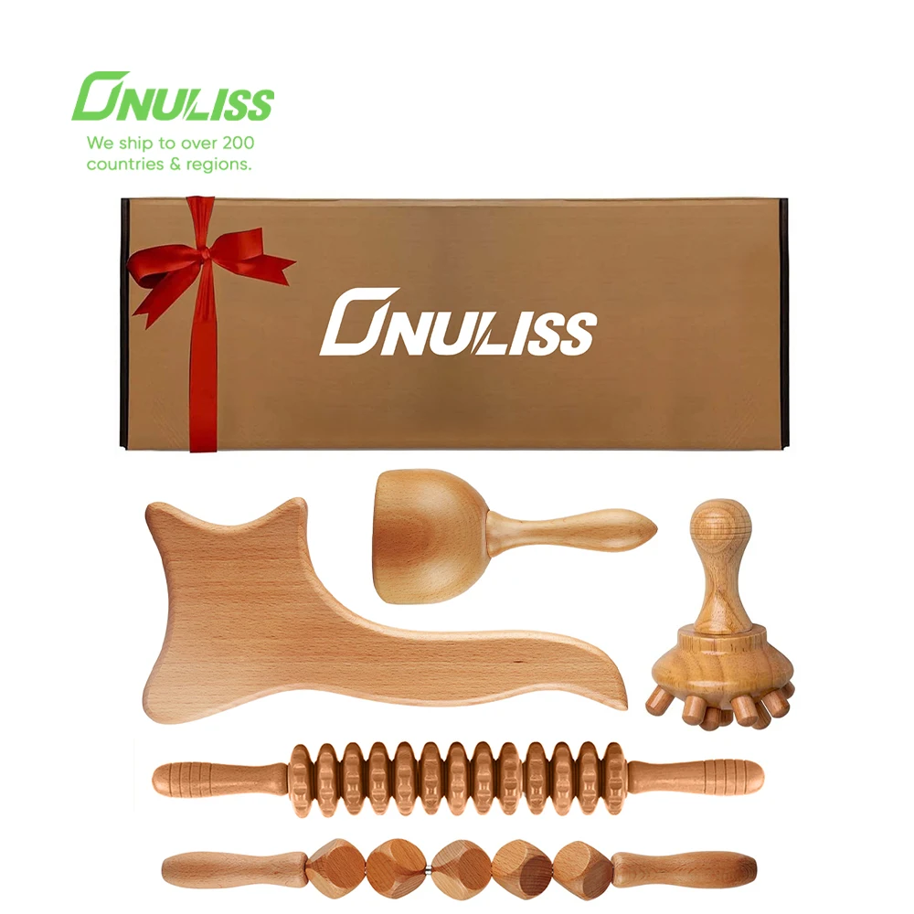 Professional Colombian Maderotherapy Kit Wood Therapy Tools for Body Shaping