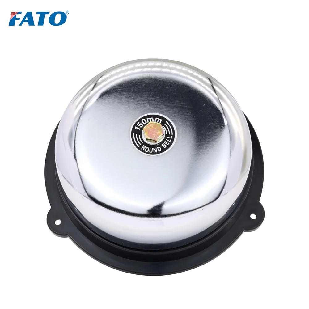 FATO EBL Electric Bell 75-300mm Stainless Steel 98db Factory School 220/110/48/36/24/12V AC DC Emergency Alarm External Striking