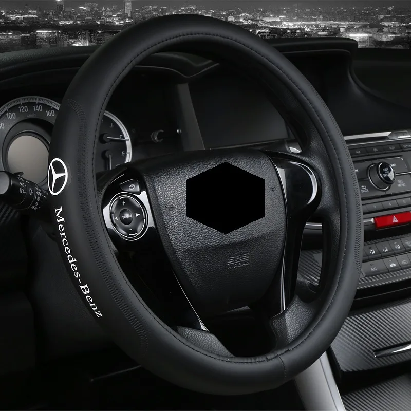 Car accessories for bmw custom logo steering wheel covers sports steering wheel cover leather steering wheel cover with car logo